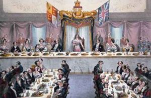 Queen Victoria 1819-1901 Drinking the Health of the Citizens of London at the Guildhall Banquet by F. Deiezmann