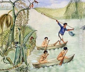 Manati Hunting Lake Nicaragua by F. Deiezmann