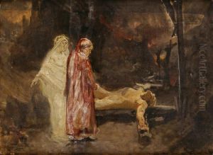 Boceto Para Escena Literaria by Francisco Pradilla y Ortiz
