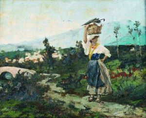 Campesina Italiana by Francisco Pradilla y Ortiz