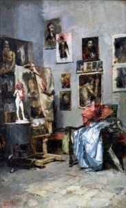 Estudio Del Pintor by Francisco Pradilla y Ortiz