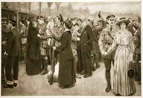 The moment of farewell A touching scene at Victoria Station during war time - view 1