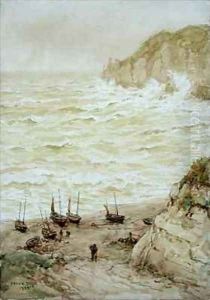 Beer Cove in a Storm by Frank Dadd