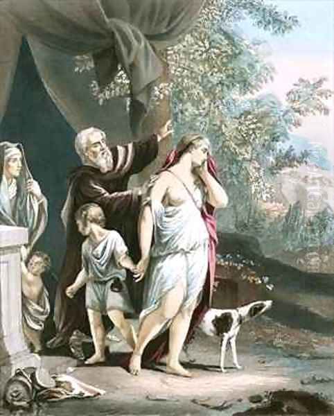 Hagar and her son departeth - view 1