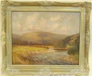 Grazing Sheep Oil Painting by William Pratt
