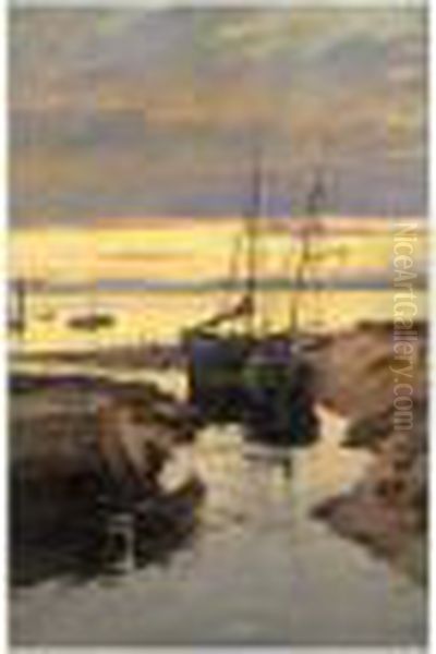The Harbour At Sunset - view 1