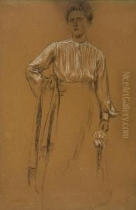 Portret Mlade Damy by Jan Preisler