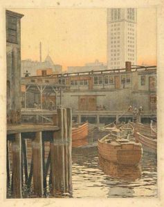 Boats In Boston by Vojtech Adalbert Preissig