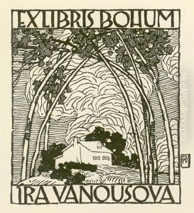 Ex Libris Of Bohumira Vanousova by Vojtech Adalbert Preissig