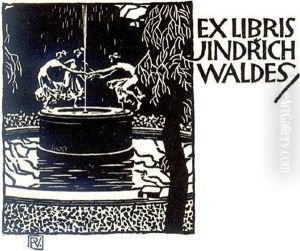 Ex Libris Jindrich Waldes by Vojtech Adalbert Preissig
