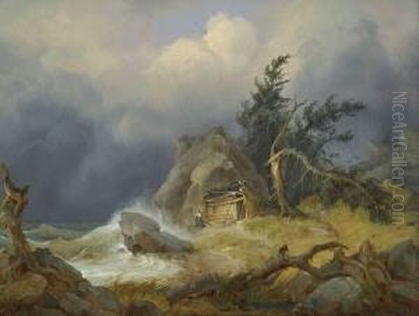 Sturmische
Uferlandschaft. - view 1