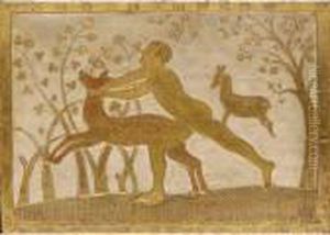 Bounding Deer by Charles Prendergast