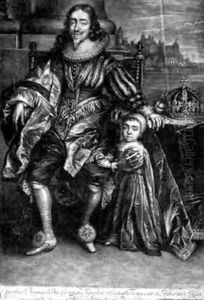 Charles I 1600-49 with a Son by Sir Anthony Van Dyck