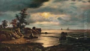 Sailing By Moonlight by Levi Wells Prentice