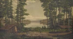 Lake In The Central Adirondacks by Levi Wells Prentice
