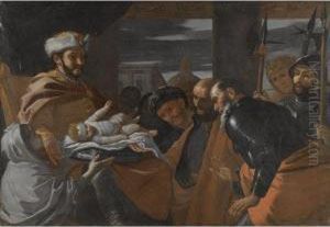 King Astyages Hands Over His Grandson Cyrus To Harpagos by Mattia Preti
