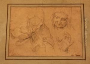 Studies Of An Old Woman by Mattia Preti