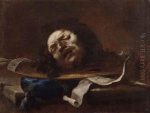 Testa Del Battista by Mattia Preti