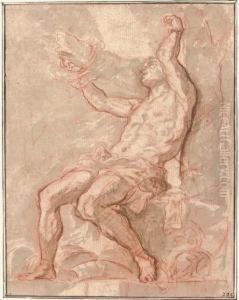 Saint Sebastian Tied To A Tree by Mattia Preti