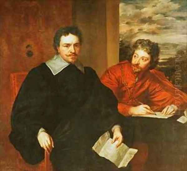 Thomas Wentworth Earl of Strafford 1593-1641 and his Secretary Sir Philip Mainwaring 1589-1661 - view 1