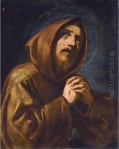 Saint Francis At Prayer by Mattia Preti