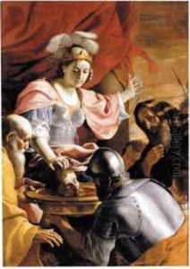 Queen Tomyris Receiving The Head Of Cyrus, King Of Persia by Mattia Preti
