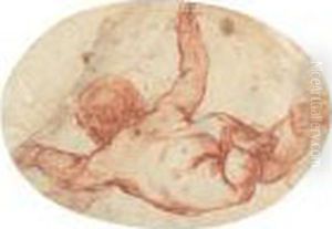 A Flying Putto by Mattia Preti