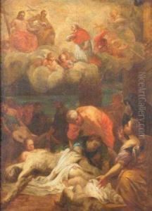 Saint Interceeding On Behalf Of Plague Sufferers by Mattia Preti