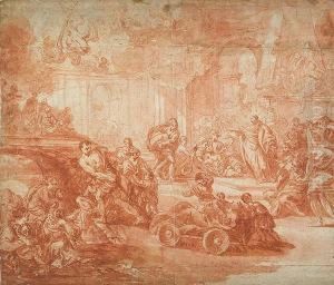 Recto:probatica Piscina Verso: Venus And Adonis (?) And A Profile Sketch Of A Male Head