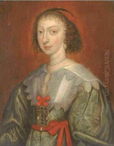 Portrait of King Charles I, half-length, in armour; and Portrait of Queen Henrietta Maria, half-length by Sir Anthony Van Dyck
