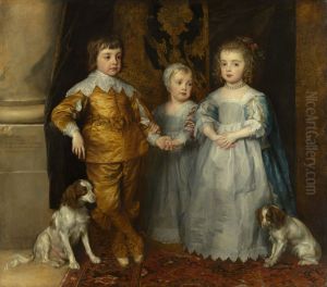 The three eldest children of Charles I Charles, Prince of Wales (1630-1685), Mary, Princess Royal (1631-1660), and James, Duke of York (1633-1701) by Sir Anthony Van Dyck