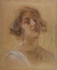 Volto Di Donna by Gaetano Previati