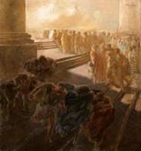 In Fuga Dal Tempio by Gaetano Previati
