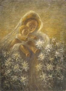 Madonna Con Bambino by Gaetano Previati