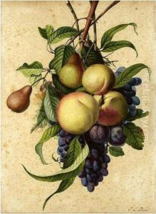 Still Life With Peaches, Pears, Plums And Grapes