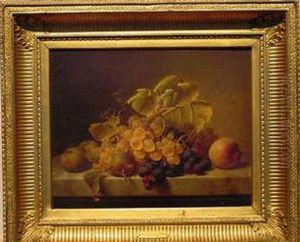 Still Life With Fruit Upon A Marble Ledge