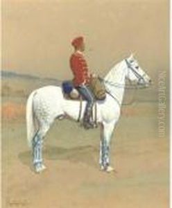 A Guard Hussar On Horseback by Ivan Petrovich Prianishnikov