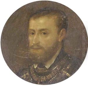 Portrait of a gentleman, bust-length, in armour by Sir Anthony Van Dyck