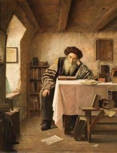 Seated Rabbi by Alois Heinrich Priechenfried