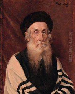 Nachdenklicher Rabbiner by Alois Heinrich Priechenfried