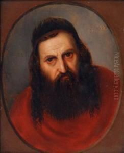 Paar Gemalde: Russischer Rabbiner by Alois Heinrich Priechenfried