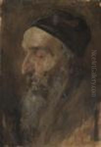 Portrait Of A Rabbi by Alois Heinrich Priechenfried