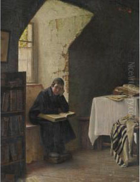 Yeshiva Boy Studying - view 1