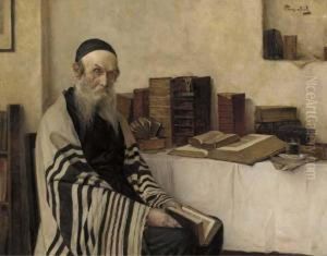 A Scholar In His Study by Alois Heinrich Priechenfried