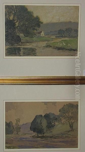 A River Landscape With A Cottage; A River Landscape - view 1