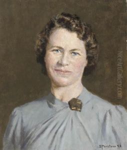 Portrait Of A Lady In A Grey Dress