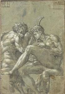 Apollo And Pan by Francesco Primaticcio