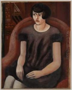 Portrait De Jeune Femme by Andre Julien Prina