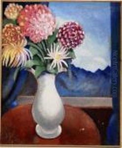 Bouquet De Dahlias by Andre Julien Prina