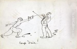 Les Bretteurs : Coup Droit by Rene Pierre Princeteau